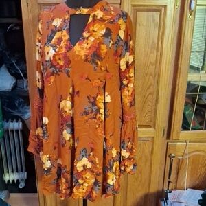 Blu Pepper Floral Rust Tunic